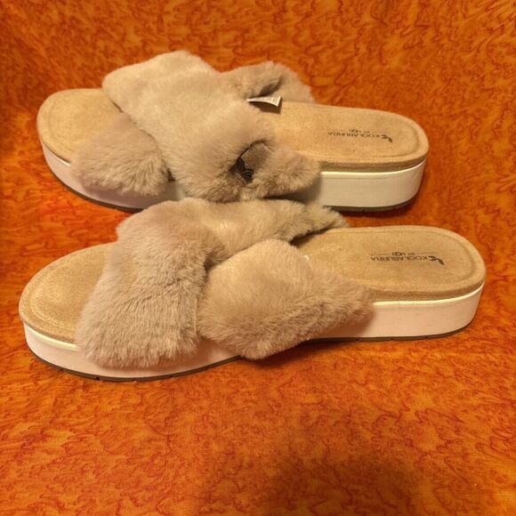 NEW KOOLABURRA BY UGG TAN BALLIA FAUX FUR SLIPPER Size 10 - Picture 6 of 7